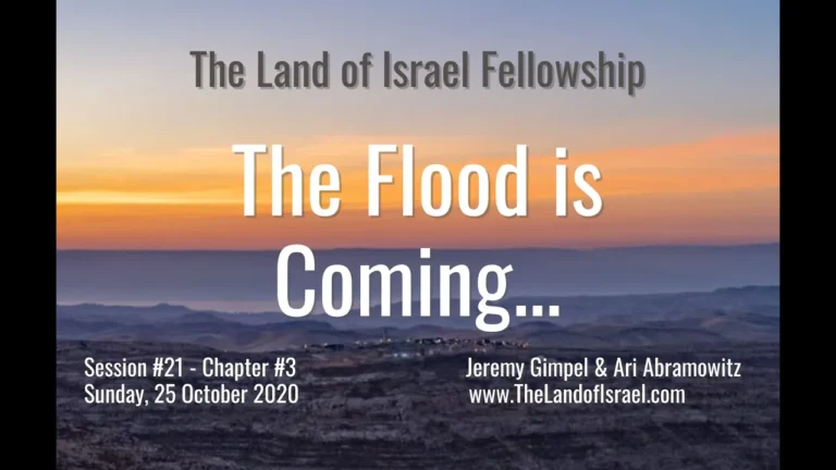 The Flood is Coming...: The Land of Israel Fellowship