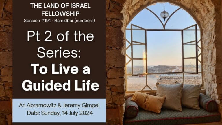 To Live a Guided Life, pt. 2: The Land of Israel Fellowship