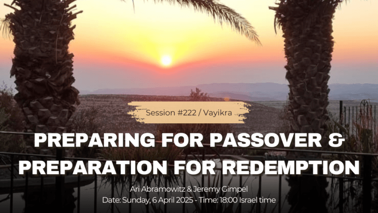 Preparing for Passover & Preparing for Redemption