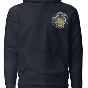 The Land of Israel Network Embroidered Patch Hoodie