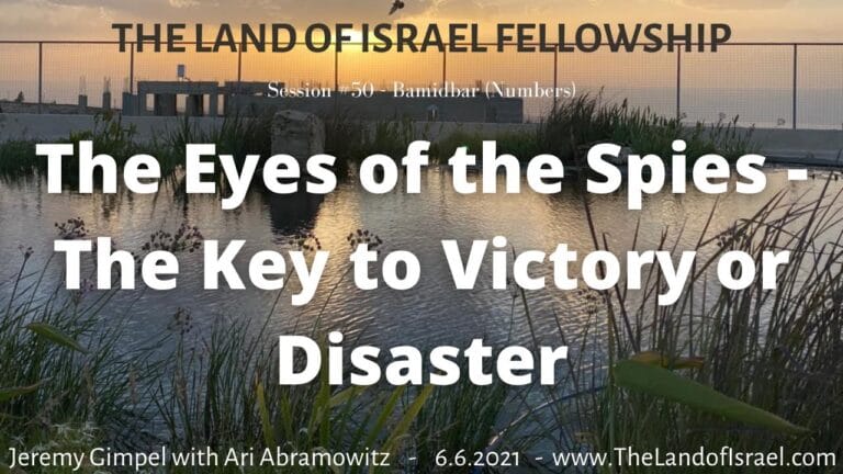 The Eyes of the Spies - The Key to Victory or Disaster: The Land of Israel Fellowship