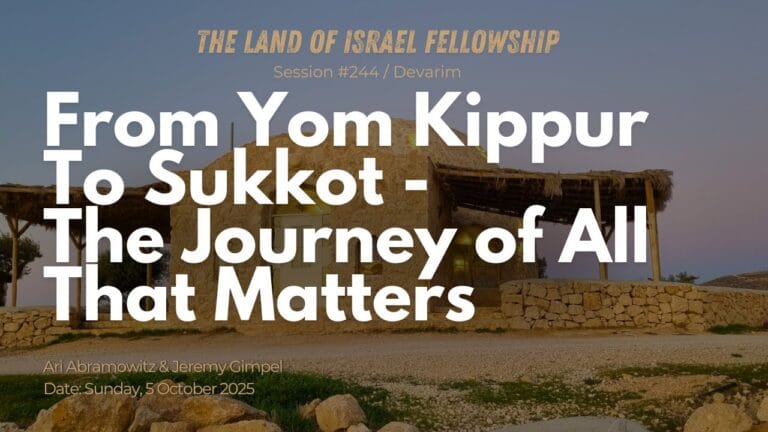 From Yom Kippur to Sukkot - The Journey of All that Matters